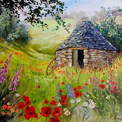 Jigsaw puzzle: Hut in the meadow
