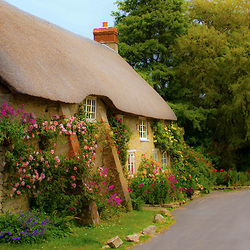 Jigsaw puzzle: House in the village of Burton Bradstock