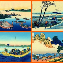 Jigsaw puzzle: Japanese prints by Hokusai