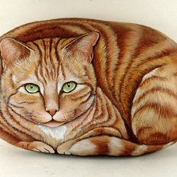 Jigsaw puzzle: Cat on stone