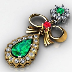 Jigsaw puzzle: Jewelry with emeralds