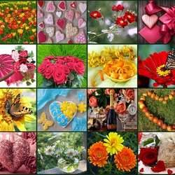Jigsaw puzzle: Love. Flowers