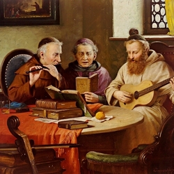 Jigsaw puzzle: Musician monks
