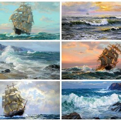 Jigsaw puzzle: Ships and sea