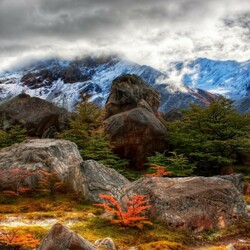 Jigsaw puzzle: Mountains, clouds