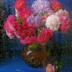 Jigsaw puzzle: Flowers in the rain