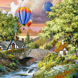 Jigsaw puzzle: Flying balloons