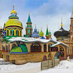 Jigsaw puzzle: Temple of all religions in Kazan