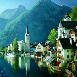 Jigsaw puzzle: Picturesque town
