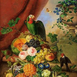 Jigsaw puzzle: Still life with a parrot