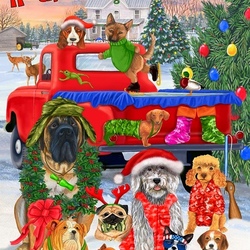 Jigsaw puzzle: Christmas dogs