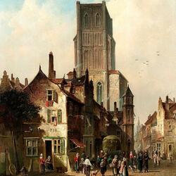 Jigsaw puzzle: Street scene in Ghent