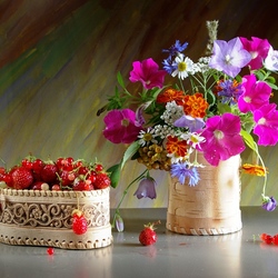 Jigsaw puzzle: Flowers-berries