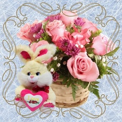 Jigsaw puzzle: Bouquet with a toy