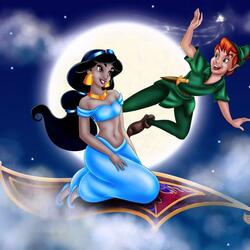 Jigsaw puzzle: Jasmine and Peter Pan