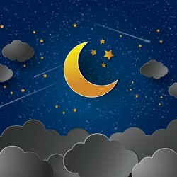 Jigsaw puzzle: Moon and star