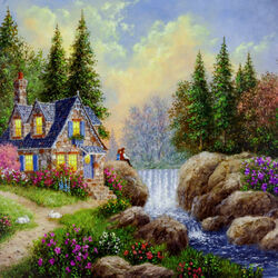Jigsaw puzzle: Waterfall of desires