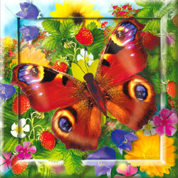 Jigsaw puzzle: Rainbow butterfly