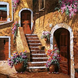 Jigsaw puzzle: Courtyard staircase
