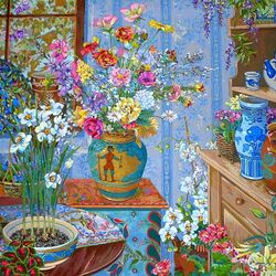 Jigsaw puzzle: Room in flowers
