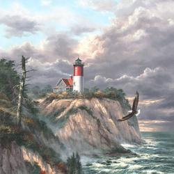 Jigsaw puzzle: Lighthouse on the cliff
