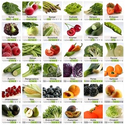 Jigsaw puzzle: Fruit and vegetable calendar