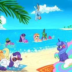 Jigsaw puzzle: Pony on the beach
