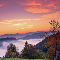 Jigsaw puzzle: Dawn in the mountains of Romania