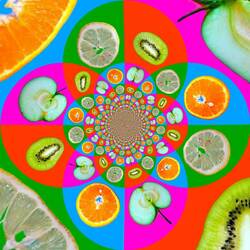 Jigsaw puzzle: Fruit collage