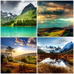 Jigsaw puzzle: Mountain landscapes
