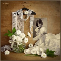 Jigsaw puzzle: Girl with white daisies