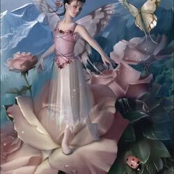 Jigsaw puzzle: Pink fairy
