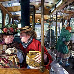 Jigsaw puzzle: Conversation on the tram