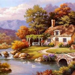 Jigsaw puzzle: Picturesque house