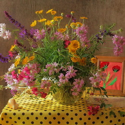 Jigsaw puzzle: Still life with wildflowers