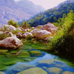 Jigsaw puzzle: Stream in the mountains