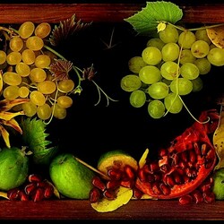 Jigsaw puzzle: Grapes and pomegranate