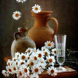 Jigsaw puzzle: Still life with camomiles
