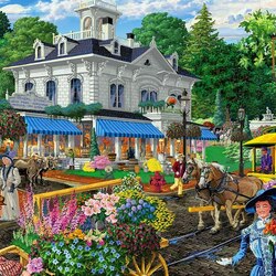 Jigsaw puzzle: On the square