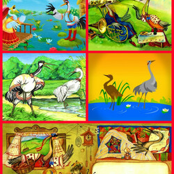Jigsaw puzzle: Crane and heron
