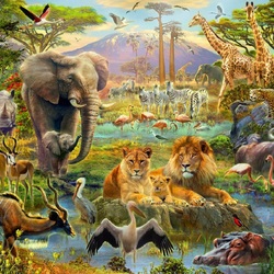 Jigsaw puzzle: Fauna of Africa