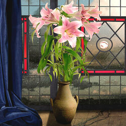 Jigsaw puzzle: Lilies in the rain
