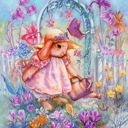 Jigsaw puzzle: Bunny in the garden