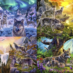 Jigsaw puzzle: Wolf family