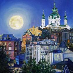 Jigsaw puzzle: Full moon on Andreevsky descent