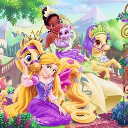 Jigsaw puzzle: Princesses and their pets