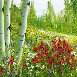 Jigsaw puzzle: Spring forest