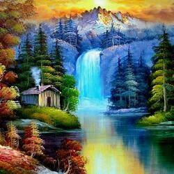 Jigsaw puzzle: Waterfall