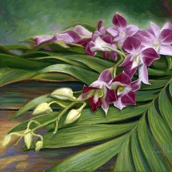 Jigsaw puzzle: Sprig of orchids