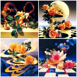 Jigsaw puzzle: Roses by Ilene Meyer